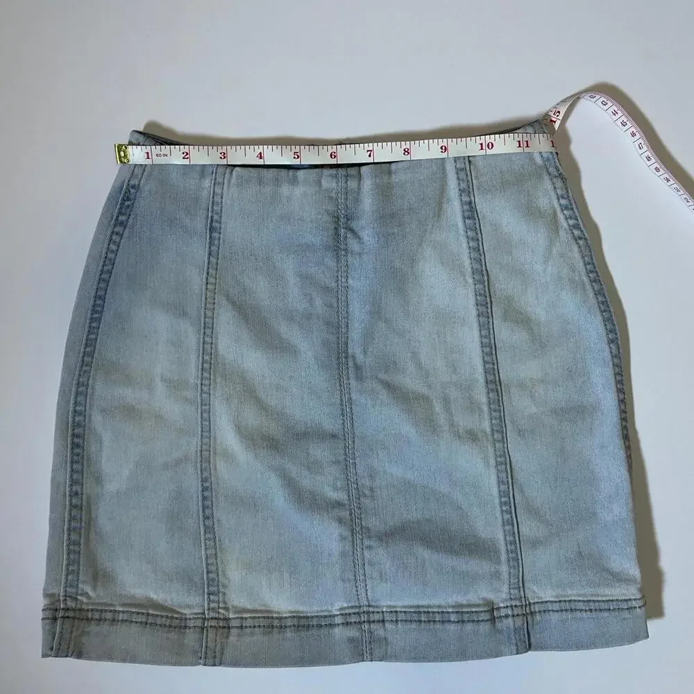 jean skirt Y2K coquette grunge going out - Picture 3 of 5